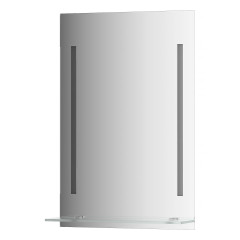 Зеркало настенное c полочкой и 2-мя встроенными LED-светильниками Ledline-S EVOFORM 50x75 см, BY 2160