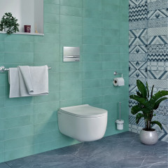 Инсталляция BERGES для скрытого монтажа унитаза NOVUM кнопка F4 Soft Touch, белая