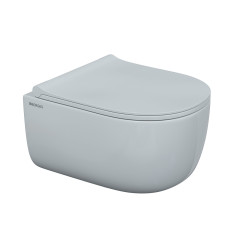 Унитаз BERGES подвестной EGO Rimless 49см, сиденье дюропласт Toma Slim SO, микролифт, быстросъем