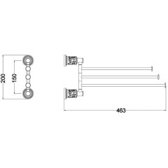 Держатель для полотенец Schein Carving 7065052