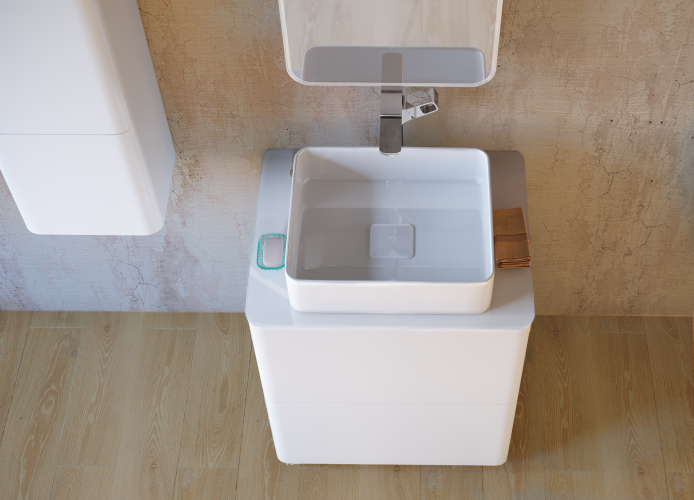 Тумба под раковину RAVAL Pure 65 напольная белая (Pur.01.65.N.W)