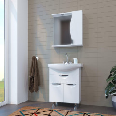 Зеркало-шкаф навесной с подсветкой MIXLINE Лима-65 правый (534994)