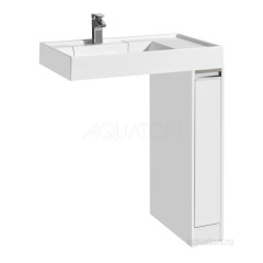 Тумба под стиральную машину AQUATON Лондри 80 (Раковина Рейн 80 белая)