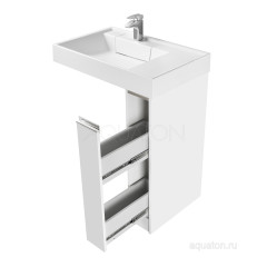 Тумба под стиральную машину AQUATON Лондри 80 (Раковина Рейн 80 белая)
