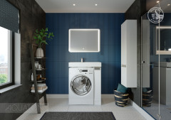 Тумба под стиральную машину AQUATON Лондри 80 (Раковина Рейн 80 белая)