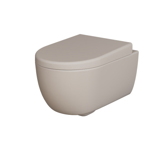 Унитаз Abner 103T20401R (545*360*330) МАТОВЫЙ БЕЖЕВЫЙ подвесной БЕЗОБОДКОВЫЙ