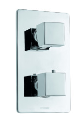 Термостат для душа Bossini CUBE, встраиваемый (внешняя часть), с девиаторм 1/2/3/4/5, цвет хром (Z00061.030)