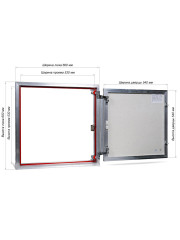 Люк под плитку ПРАКТИКА ЕВРОФОРМАТ ЕТР 60/60 (ш/в)