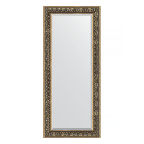 Зеркало настенное с фацетом EVOFORM в багетной раме вензель серебряный, 69х159 см, BY 3579