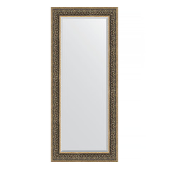 Зеркало настенное с фацетом EVOFORM в багетной раме вензель серебряный, 69х159 см, BY 3579