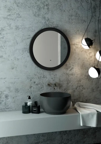 Зеркало Континент Planet black Led D 600 с бесконтактным сенсором