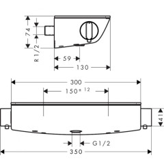 Термостат hansgrohe Ecostat Select для душа (13111000)
