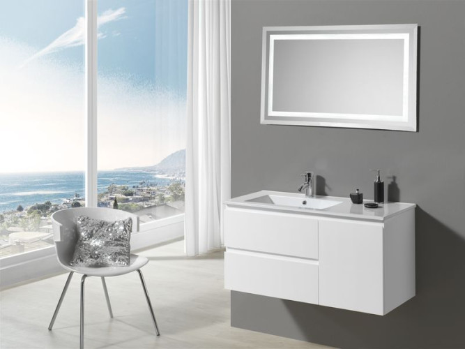 IBX DELIA, тумба 80 см под левую раковину, 3 ящика, цвет натуральный