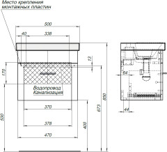 Тумба с раковиной Aquanet Верона 50 (Moduo Slim) белый