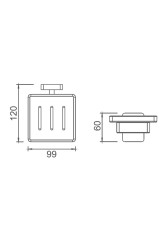 Мыльница подвесная Quadro 080707 Cr