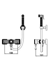 Гигиенический душ со смесителем Antik Duo 060102 Br