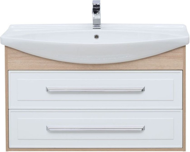 Тумба с раковиной Aquanet Остин 105 дуб сонома/белый