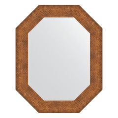 Зеркало настенное Polygon EVOFORM в багетной раме медная кольчуга, 61х76 см, BY 7294