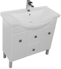 Тумба с раковиной Aquanet Стайл 85 белый (2 дверцы 2 ящика)