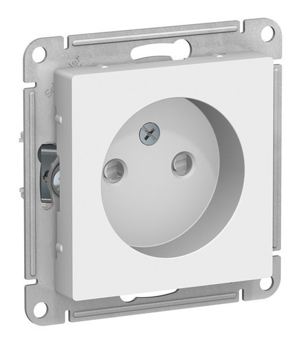 Розетка без заземления со шторками, 16А, механизм, БЕЛЫЙ Schneider Electric ATLASDESIGN ATN000149