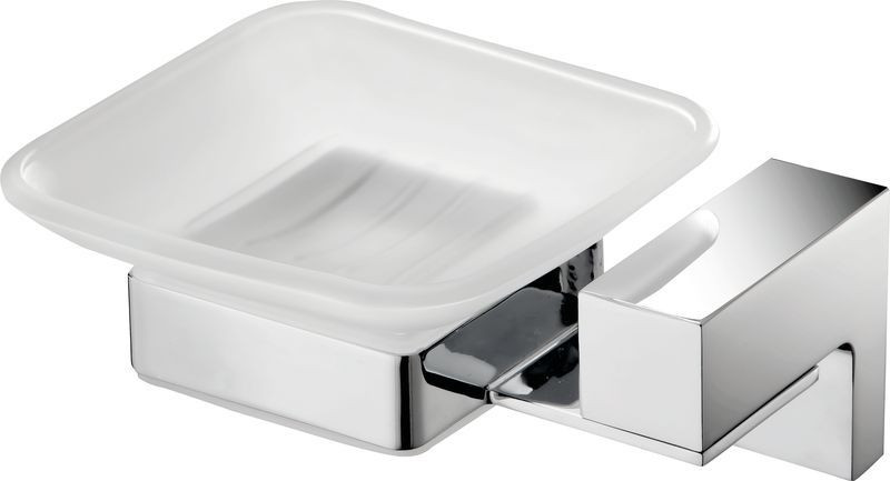 Sanibano Elegance, настенная стеклянная мыльница, цвет черный матовый