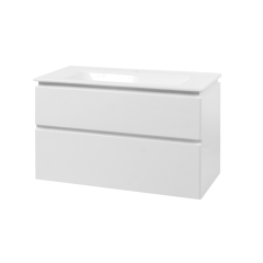 Комплект в ванную Ceruttispa тумба Романья white 100 подвесная с умывальником "Амалфи"