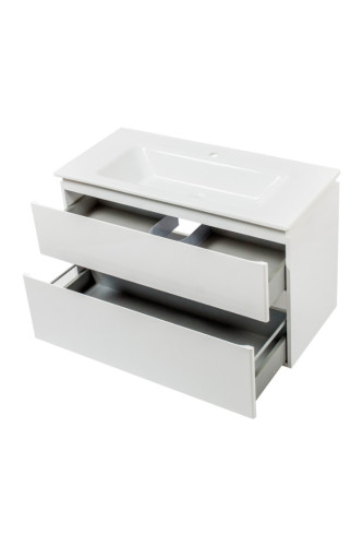 Комплект в ванную Ceruttispa тумба Романья white 100 подвесная с умывальником "Амалфи"