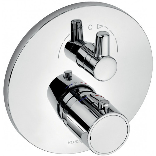 Смеситель для ванны и душа KLUDI ZENTA с термостатом с запорным вентилем-переключателем, внешняя часть, хром (388300545)