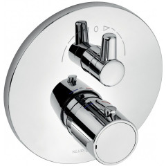Смеситель для ванны и душа KLUDI ZENTA с термостатом с запорным вентилем-переключателем, внешняя часть, хром (388300545)