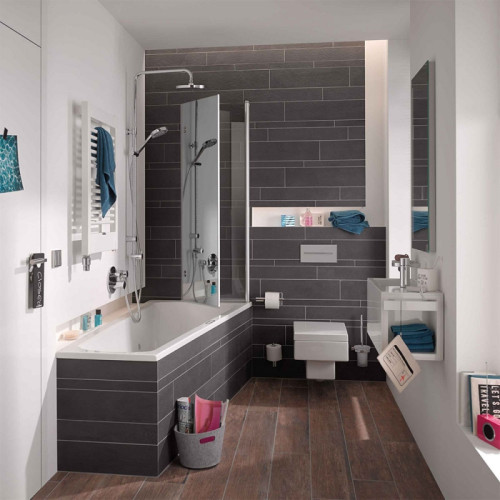 Смеситель для ванны и душа KLUDI ZENTA с термостатом с запорным вентилем-переключателем, внешняя часть, хром (388300545)