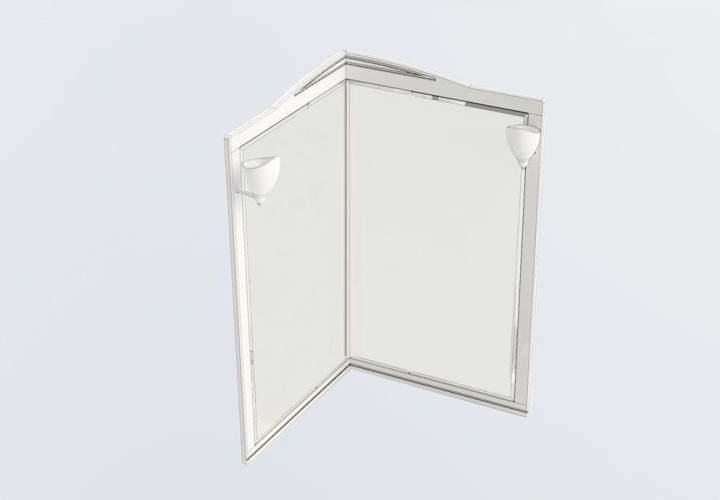 Зеркало Aquanet Луис 70 угловое темный орех