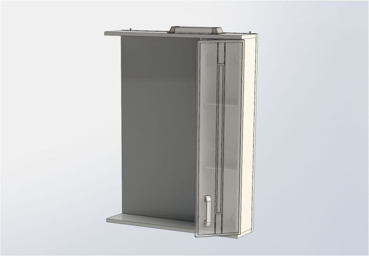 Зеркало-шкаф Aquanet Рондо 70 белый