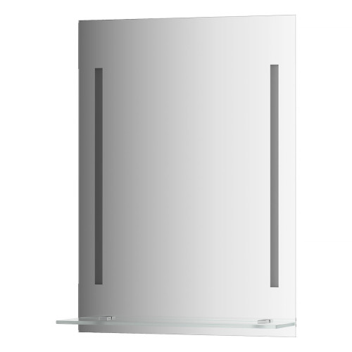 Зеркало настенное c полочкой и 2-мя встроенными LED-светильниками Ledline-S EVOFORM 55x75 см, BY 2161