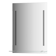 Зеркало настенное c полочкой и 2-мя встроенными LED-светильниками Ledline-S EVOFORM 55x75 см, BY 2161
