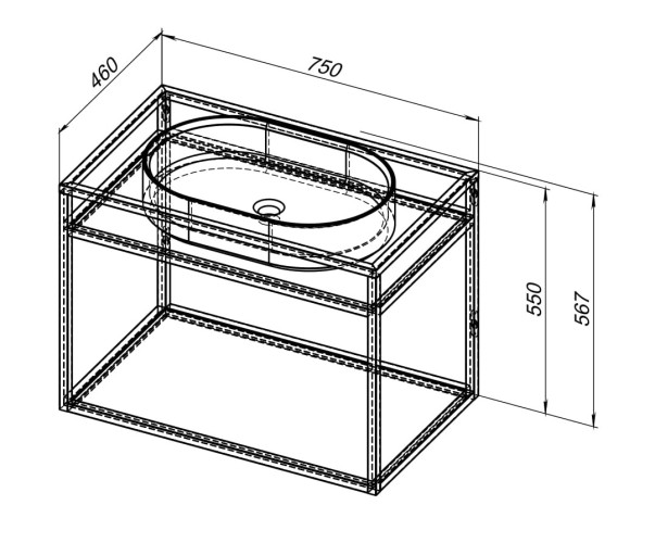Консоль под раковину подвесная Allen Brau Liberty 75 1.33001.60 медь