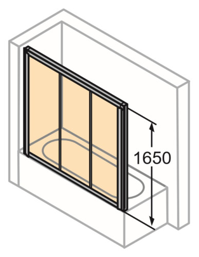 Шторка на ванну Huppe Alpha 170 AL2041.087.321