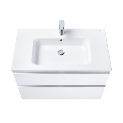 Модуль д/раковины Roca THE GAP 800 мм, 2 ящика, белый глянец