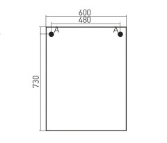 Зеркало-шкаф навесной с подсветкой MIXLINE Мираж-60 левый (535187)