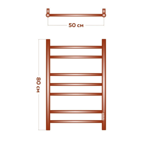 Полотенцесушитель электрический (лесенка) Bauedge Stil DB-0034, 50x80 см
