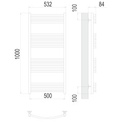 Полотенцесушитель TERMINUS Стандарт Классик П20 500х1000 NEW