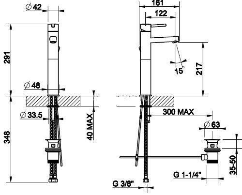 Смеситель Gessi Ozone 11905.031