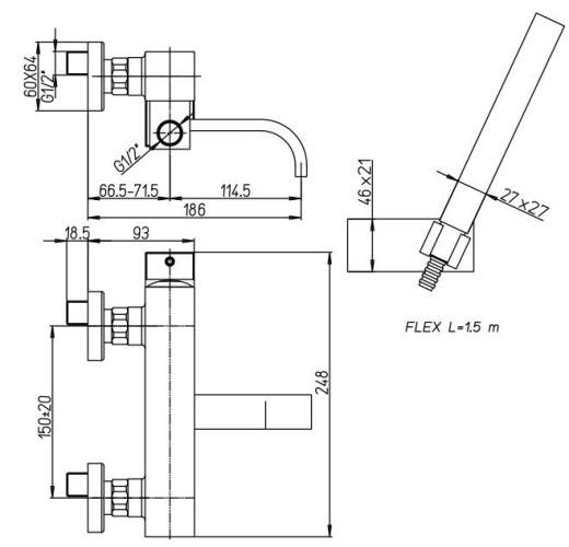 Смеситель Paini DAX-R 84CR105R