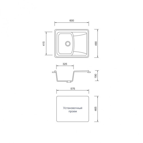 Кухонная мойка AquaGranitEx M-17K