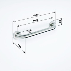 Поручень для ванны Bemeta Help 301101002