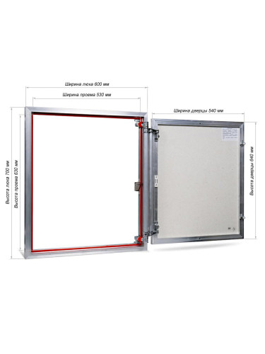 Люк под плитку ПРАКТИКА ЕВРОФОРМАТ ЕТР 60/70 (ш/в)