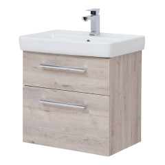 Тумба Q MAX, 70 см, подвесная, 2 ящика, дуб кантри