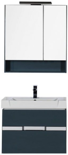 Мебель для ванной Aquanet Виго 80 сине-серый