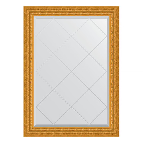 Зеркало настенное с гравировкой EVOFORM в багетной раме сусальное золото, 75х102 см, BY 4181