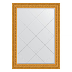 Зеркало настенное с гравировкой EVOFORM в багетной раме сусальное золото, 75х102 см, BY 4181