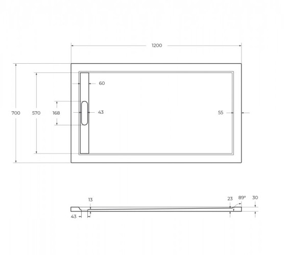 Экран для поддона из искусственного мрамора CEZARES TRAY-AS-AH-160/90-100-SCR